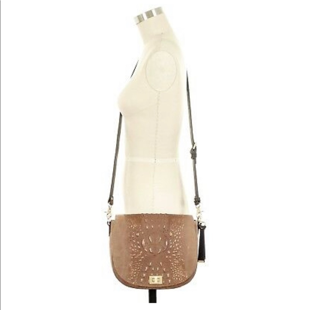 ❤️BRAHMIN SONNY ROSEGOLD WILMINGTONTAN GOLDSADDLE